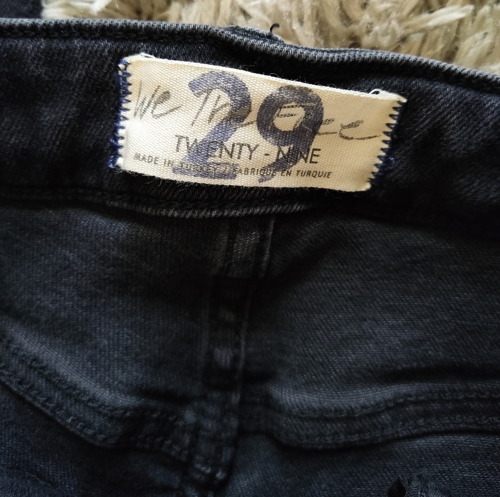 NWT We the Free Free People Frayed Hem Jegging Black - Picture 5 of 6